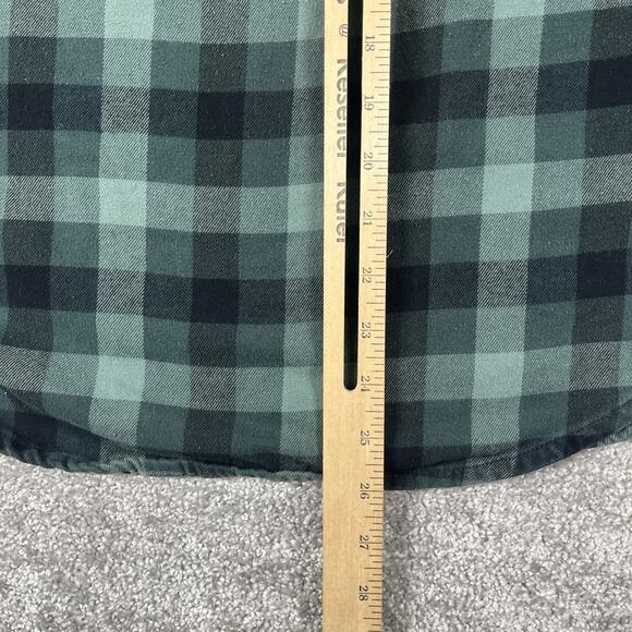 Carhartt Flannel Shirt Womens Small Gingham Plaid Button Up Outdoors Fall Green - Picture 7 of 10